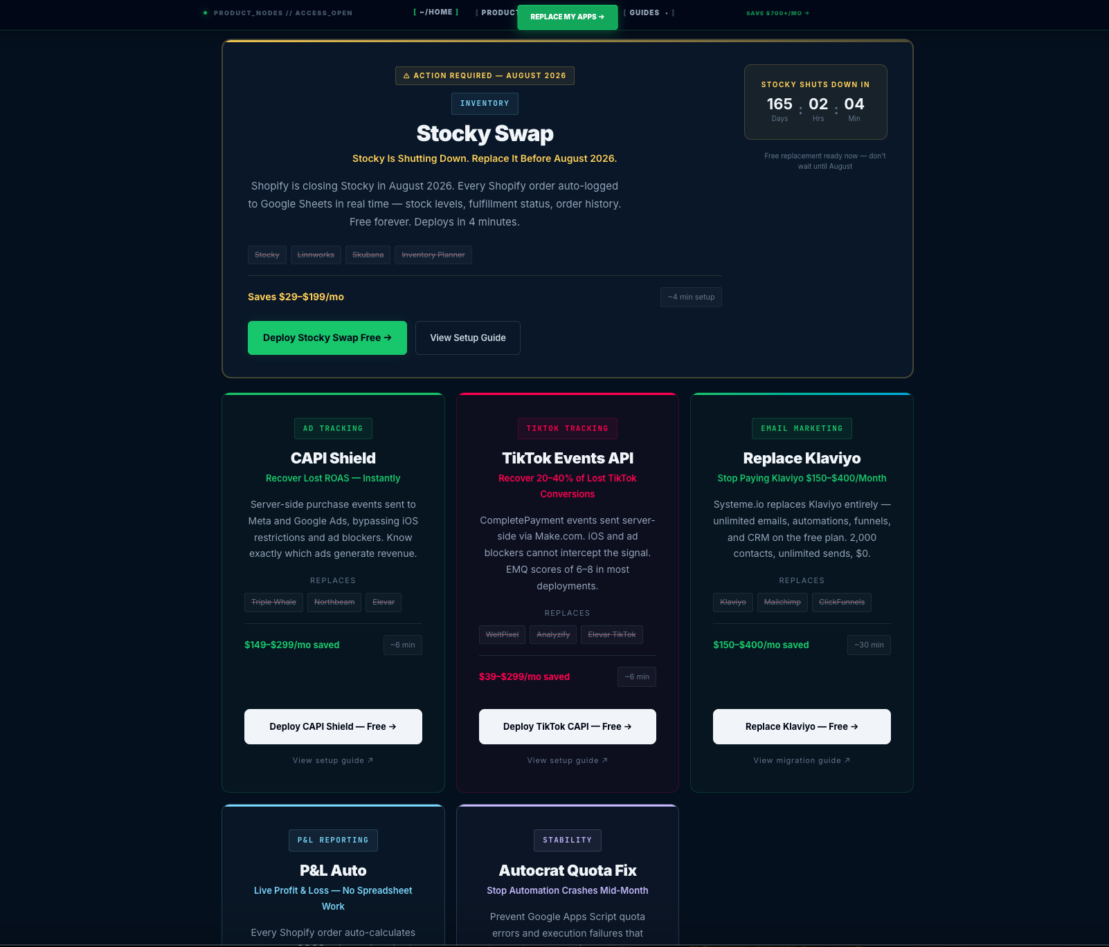 Replace paid Shopify apps free - Stocky gallery image