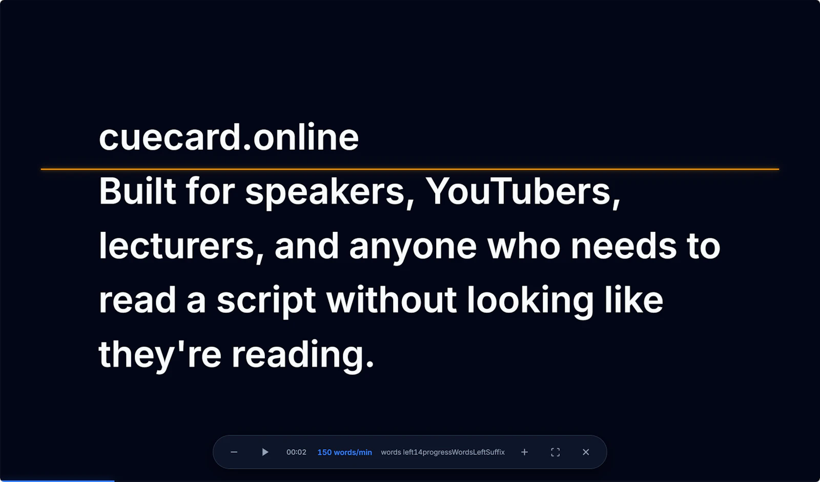 CueCard — Free Online Teleprompter screenshot 2