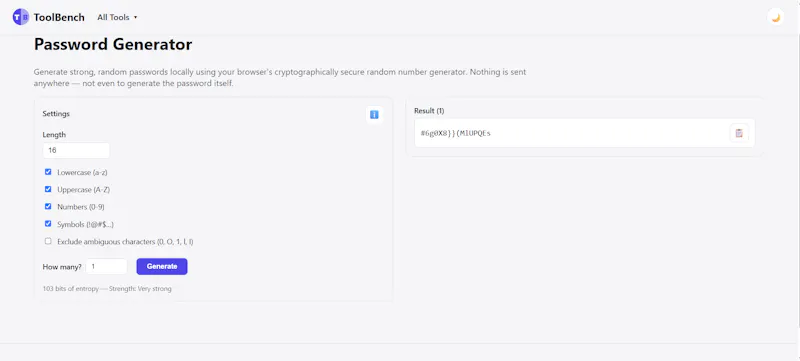 ToolBenchApp screenshot 3