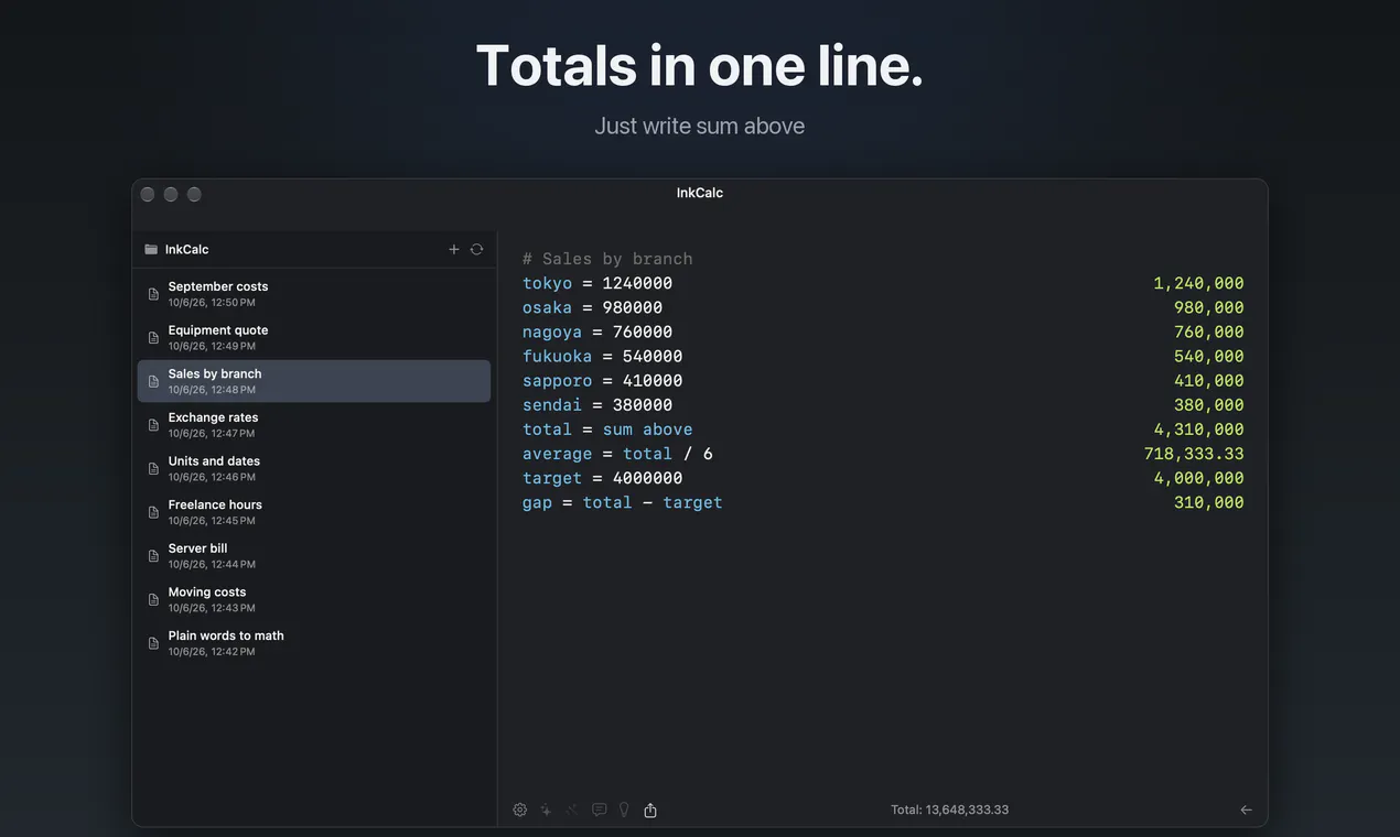 InkCalc gallery image