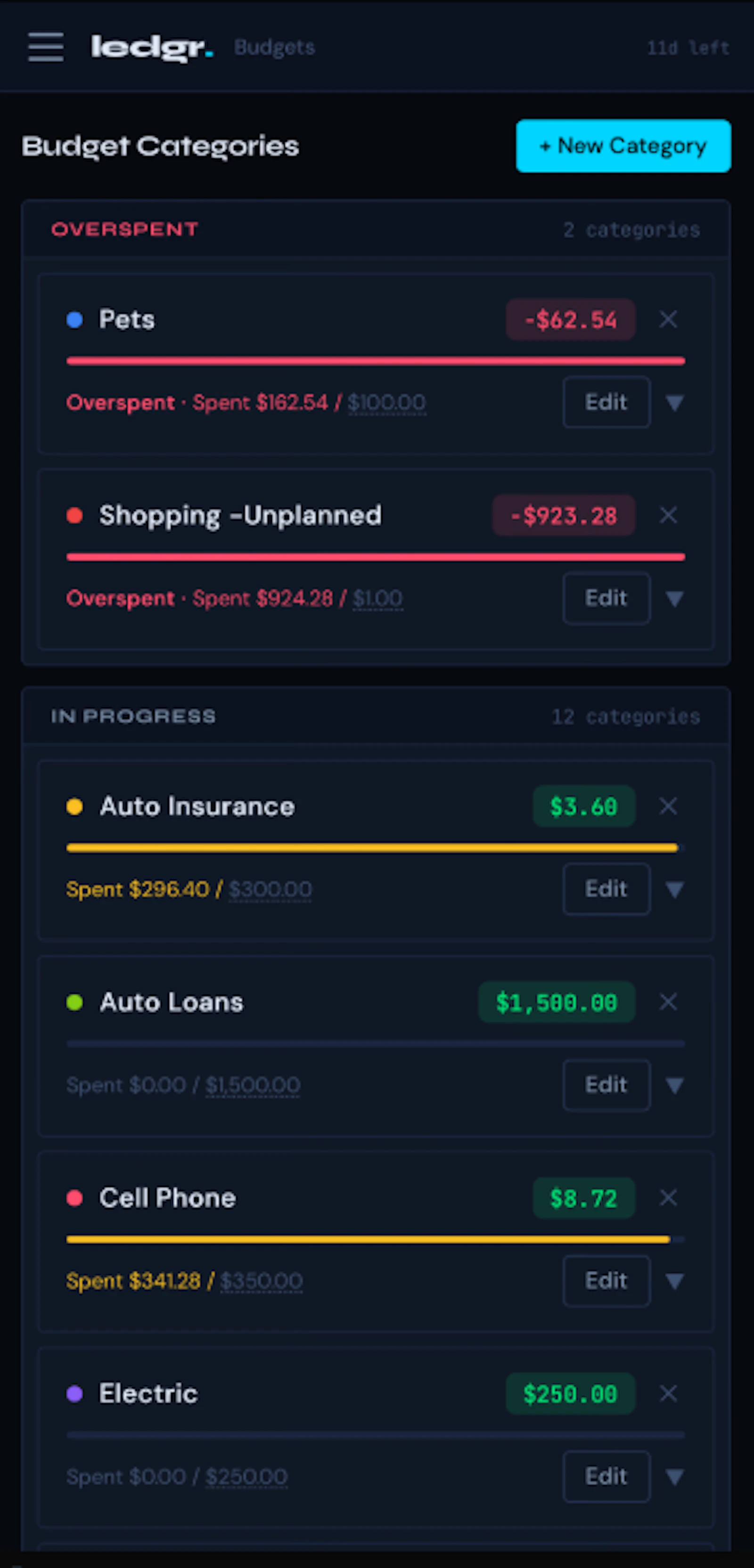 Ledgr screenshot 2