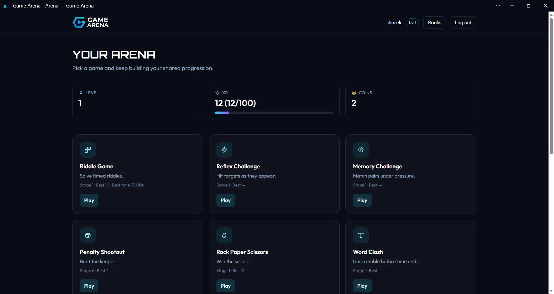 Game Arena — Play. Compete. Level Up. gallery image