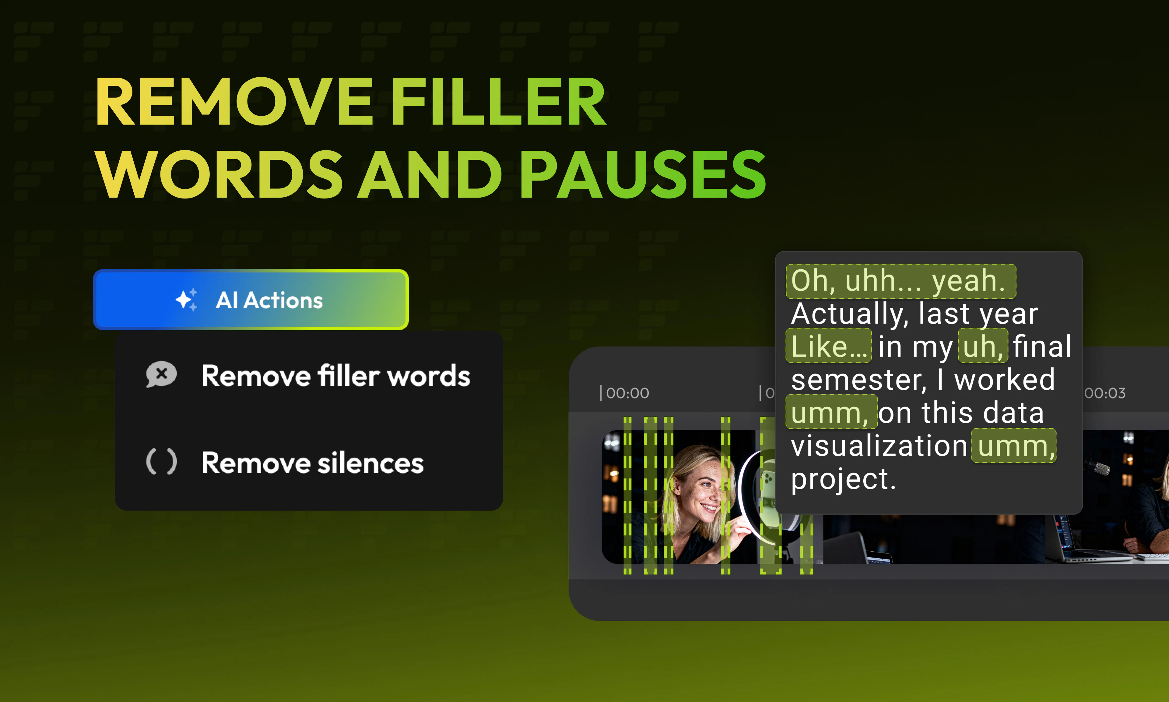 Flixier Edit by Transcript  screenshot 2