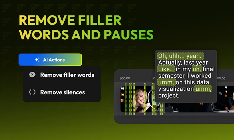 Flixier Edit by Transcript  screenshot 3