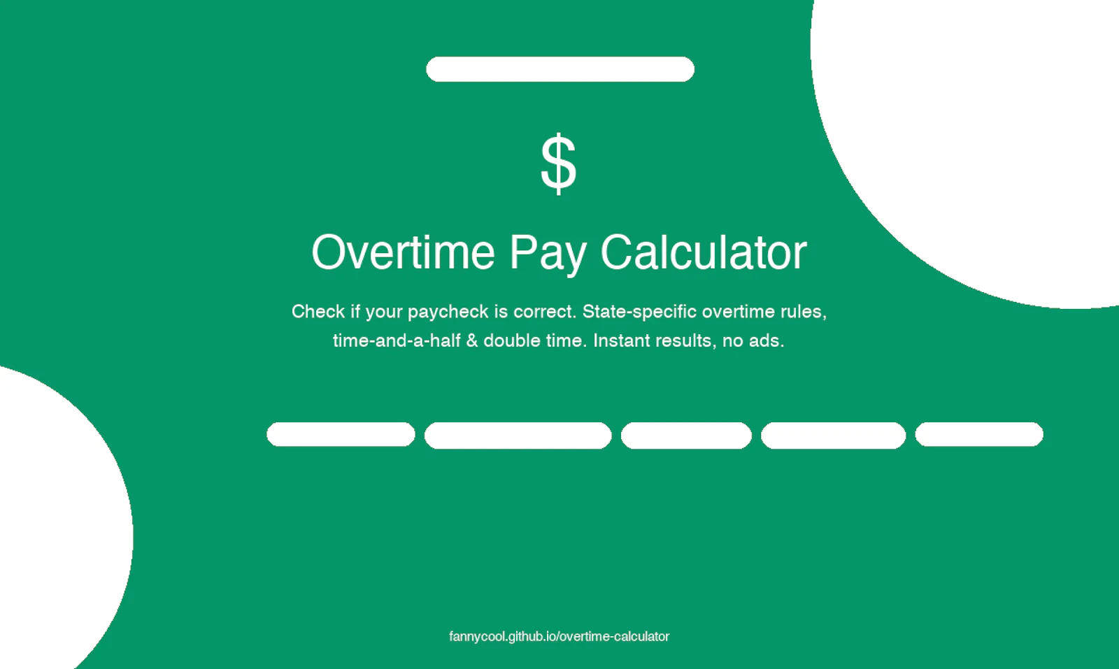 Overtime Pay Calculator screenshot 1