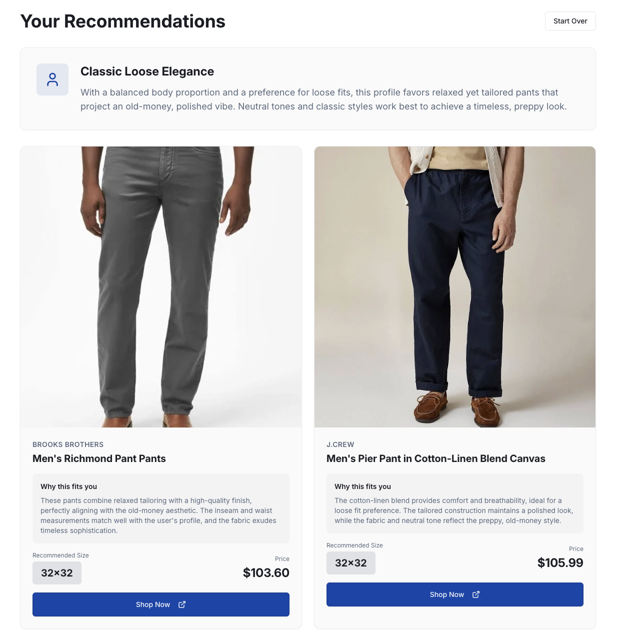 FitFinder - Screenshot 2 showing product features and functionality