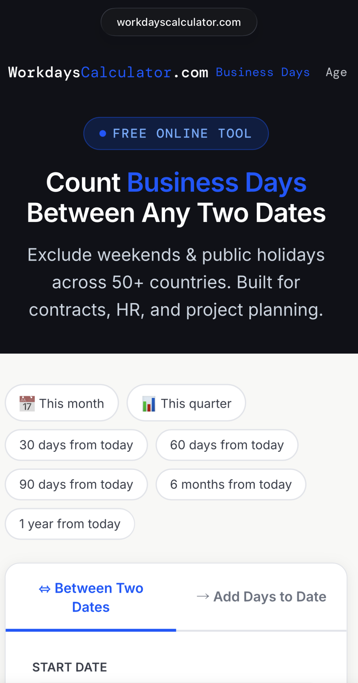 WorkdaysCalculator.com gallery image
