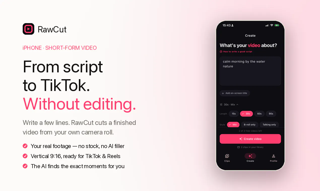 RawCut: AI Video Maker gallery image