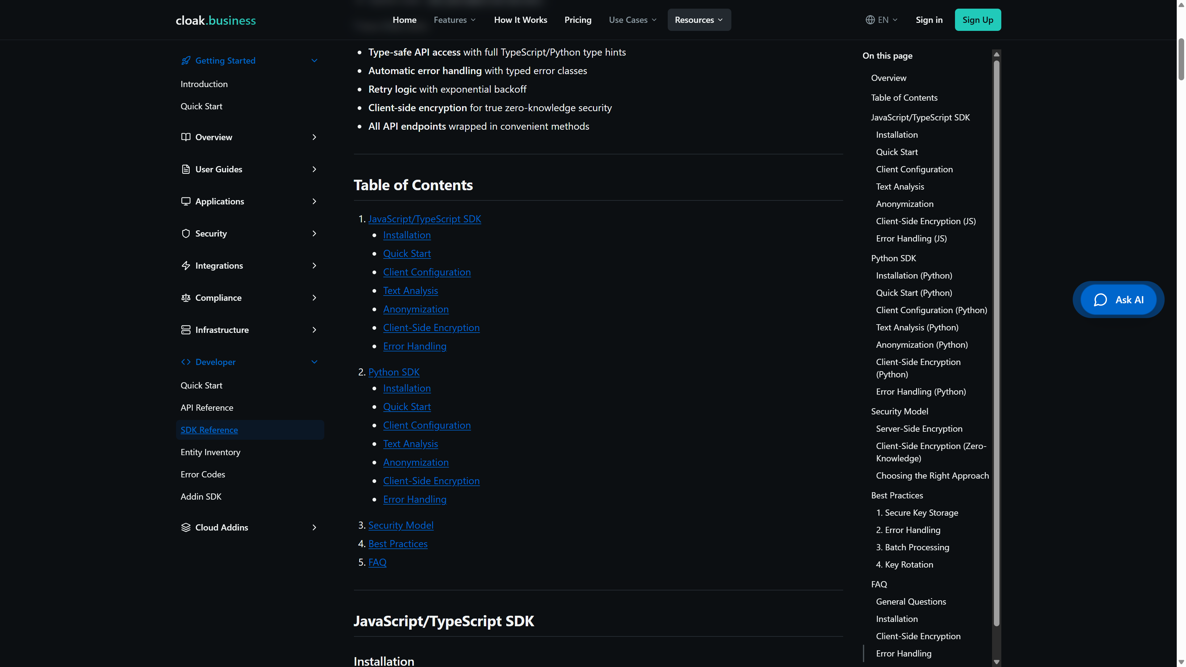 cloak.business SDK gallery image