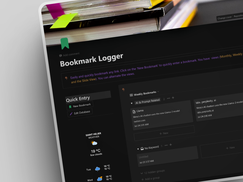 Bookmark logger