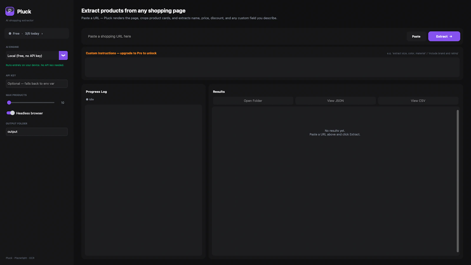 Pluck screenshot 1