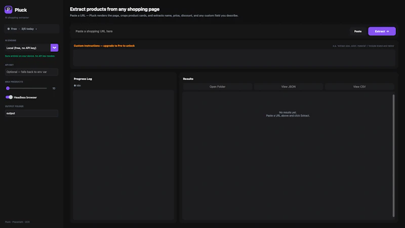 Pluck screenshot 1