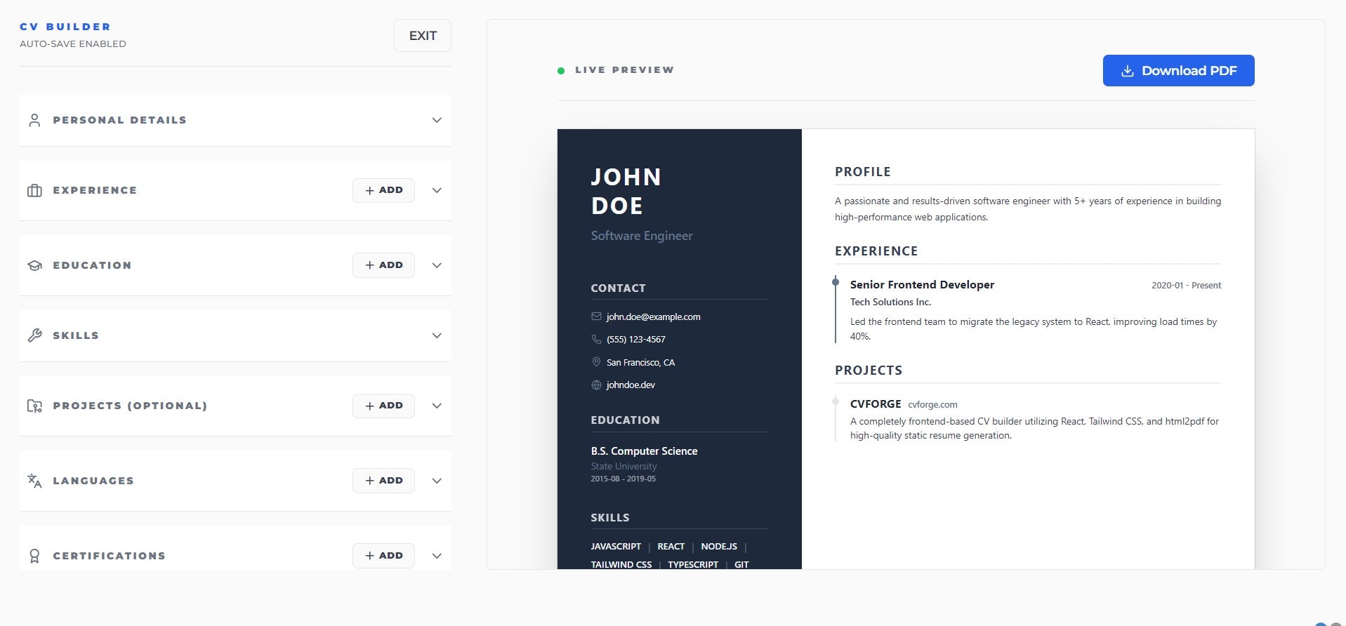 CVForgee – Free CV Builder & Templates gallery image