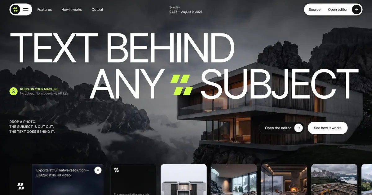 Text Behind Subject gallery image