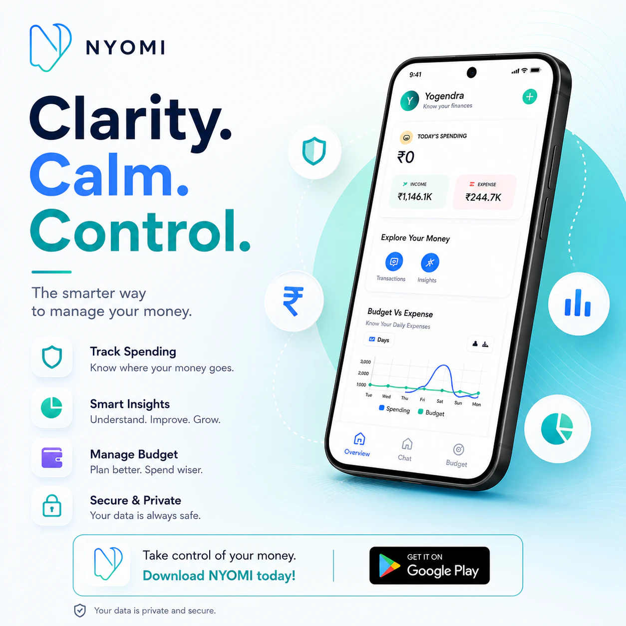 NYOMI - Clarity, Calm, Control logo