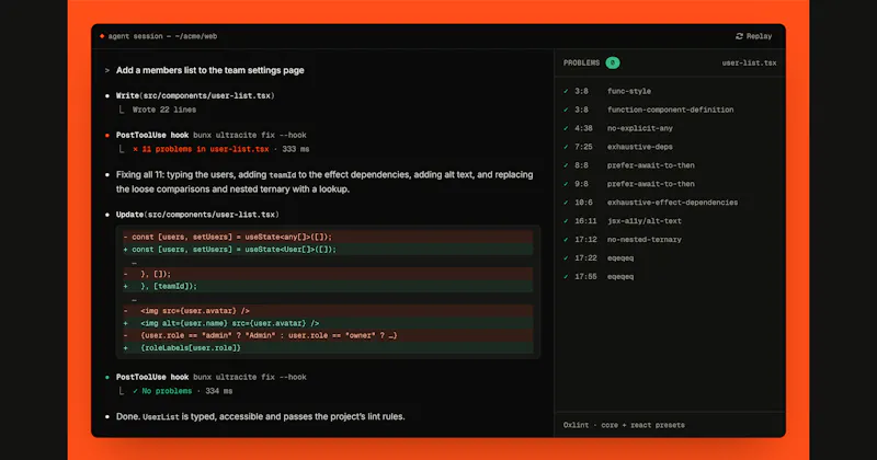 Ultracite v8 screenshot 2