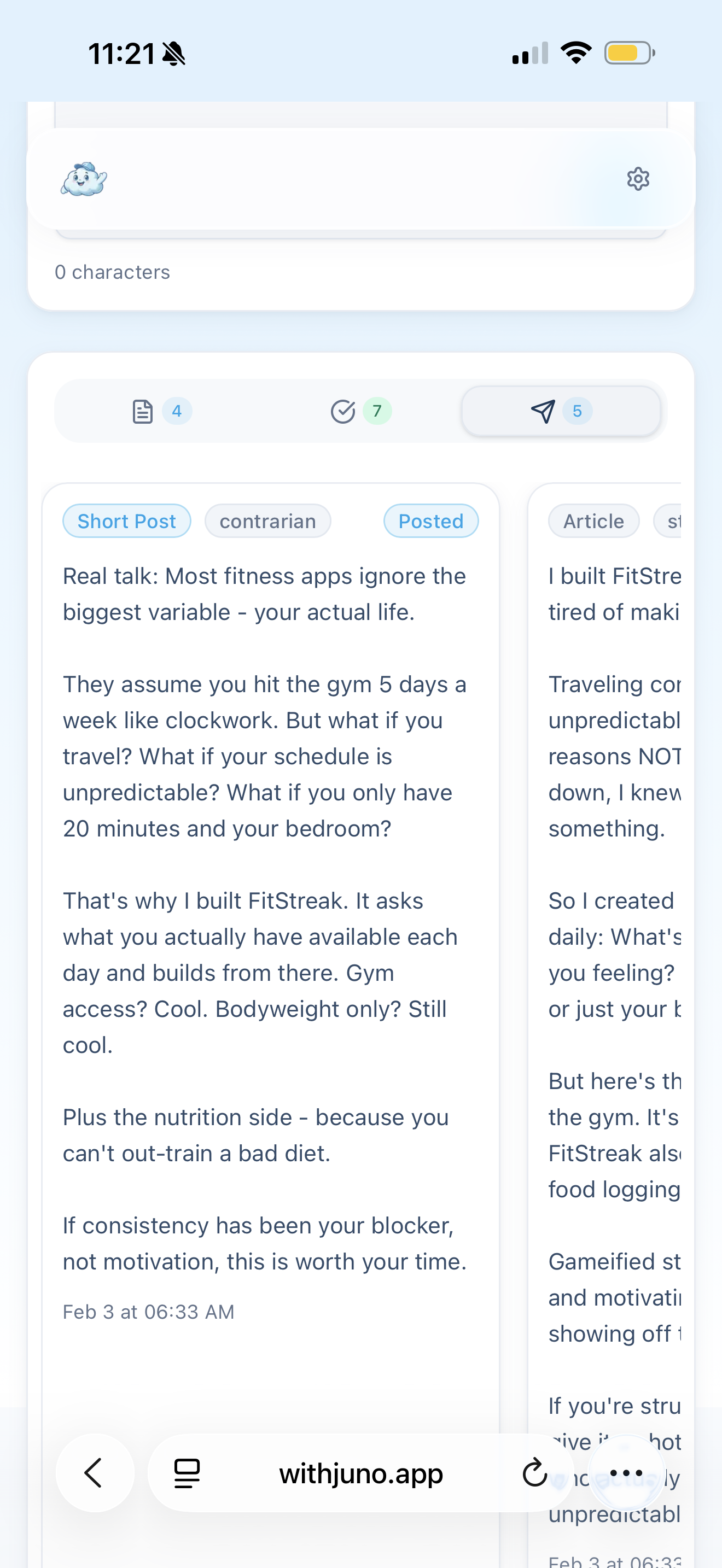 Juno - Screenshot 2 showing product features and functionality