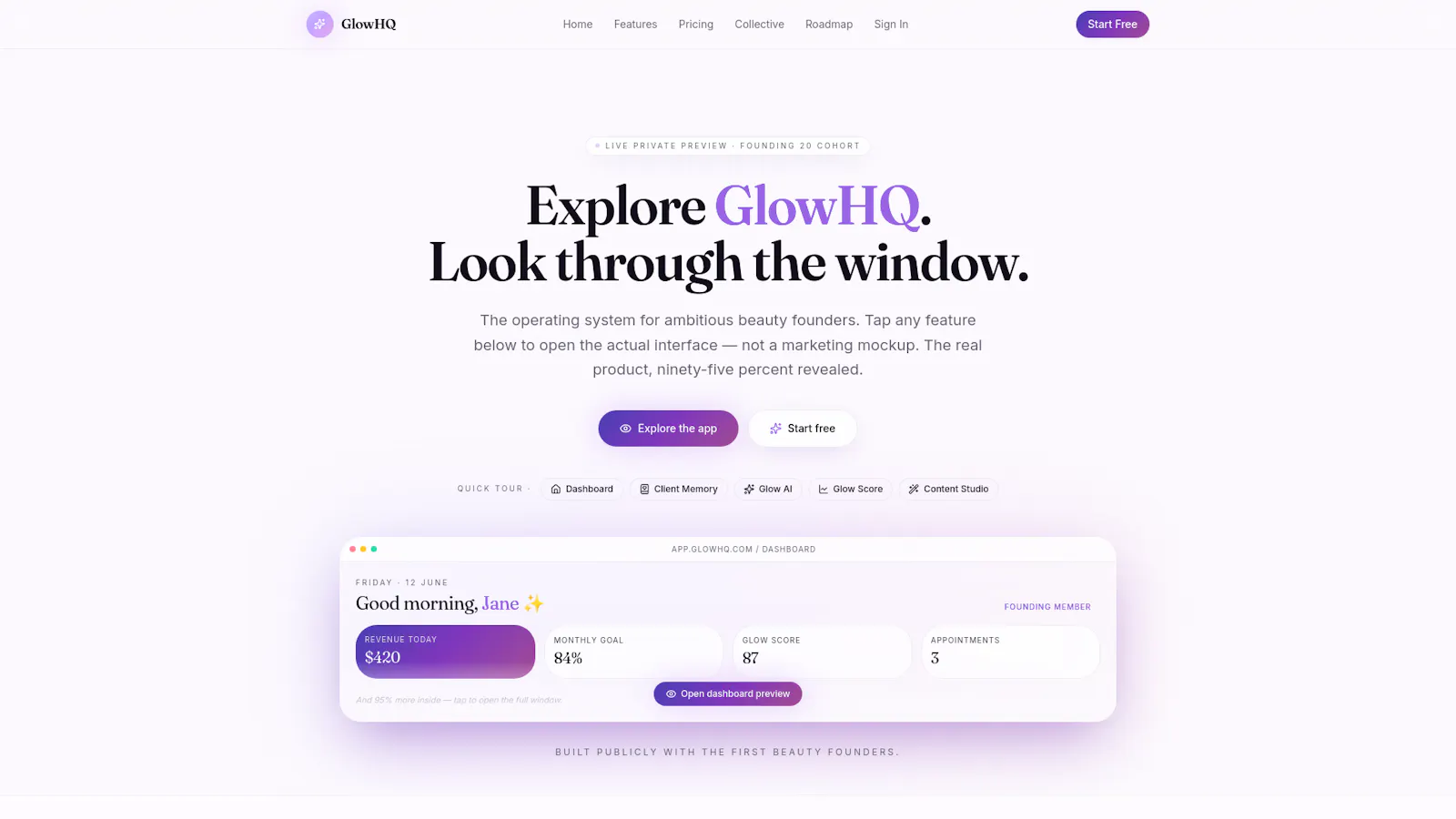 GlowHQ screenshot 1