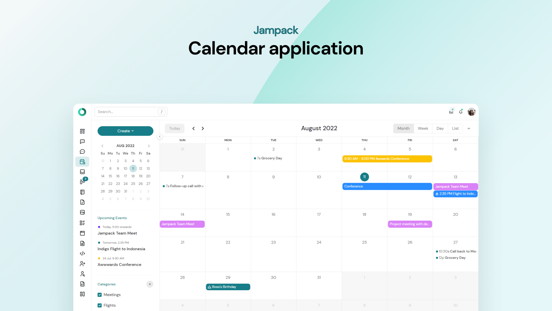 Jampack - 관리자 CRM 응용 프로그램 템플릿 미디어 8