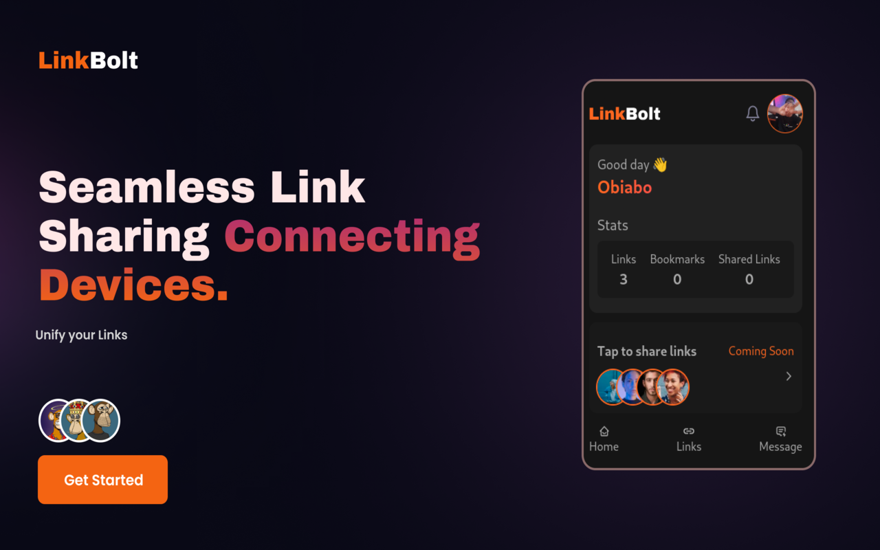 startuptile Linkbolt-Seamless link sharing connecting devices unify your links