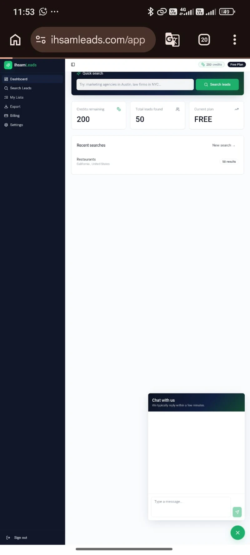 IhsamLeads  Find Every Lead In One Place screenshot 3