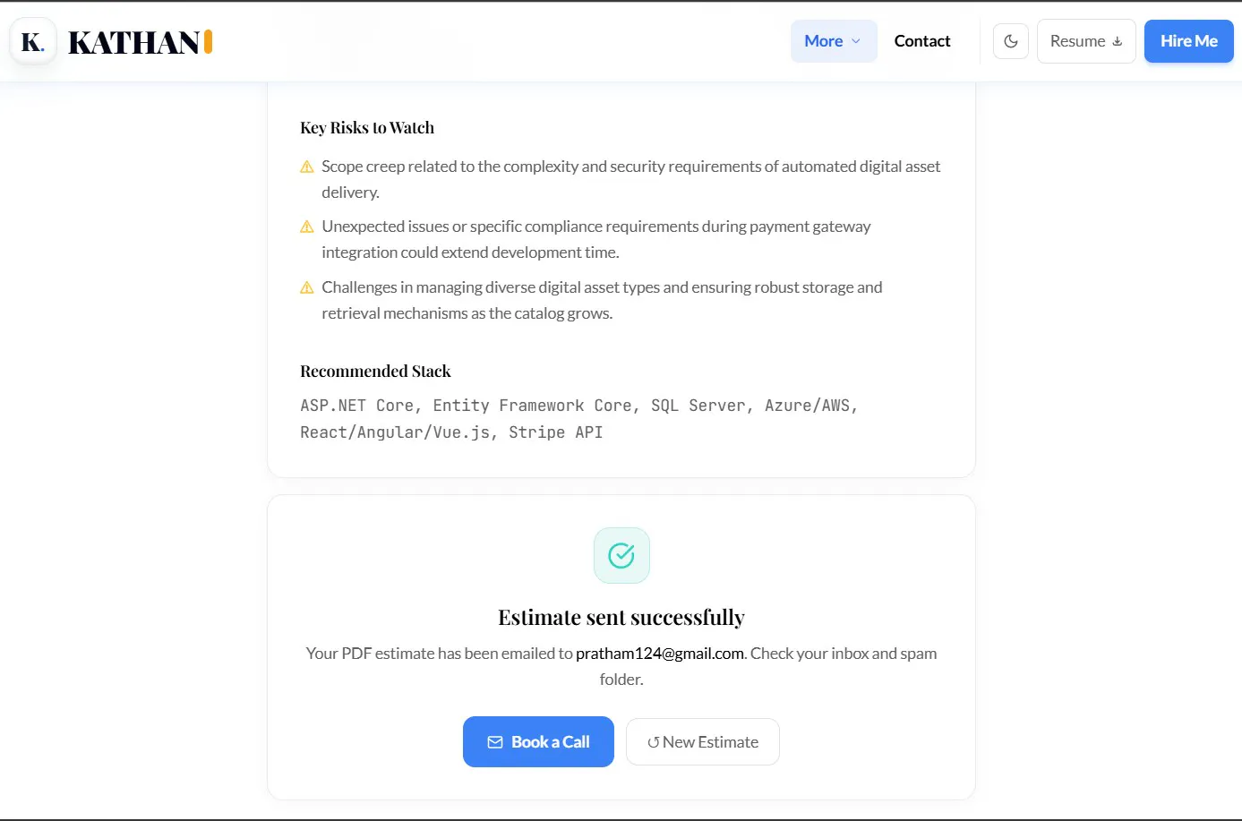 Free AI Project Cost Estimator gallery image