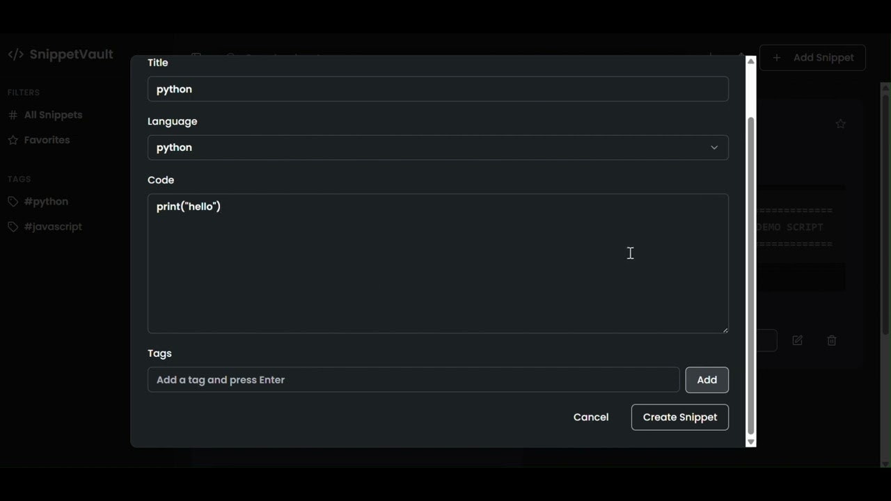 SnippetVault gallery image