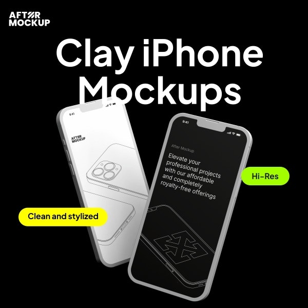 Bundle Clay iPhone Mockups