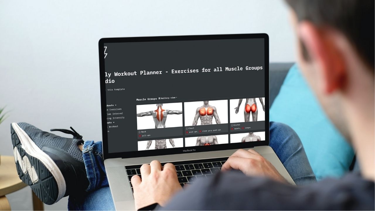 Daily Workout Planner in Notion gallery image
