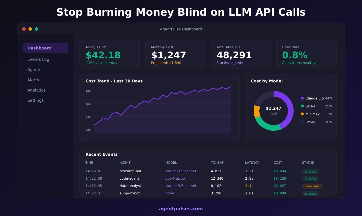 AgentPulses – AI Agent Observability gallery image