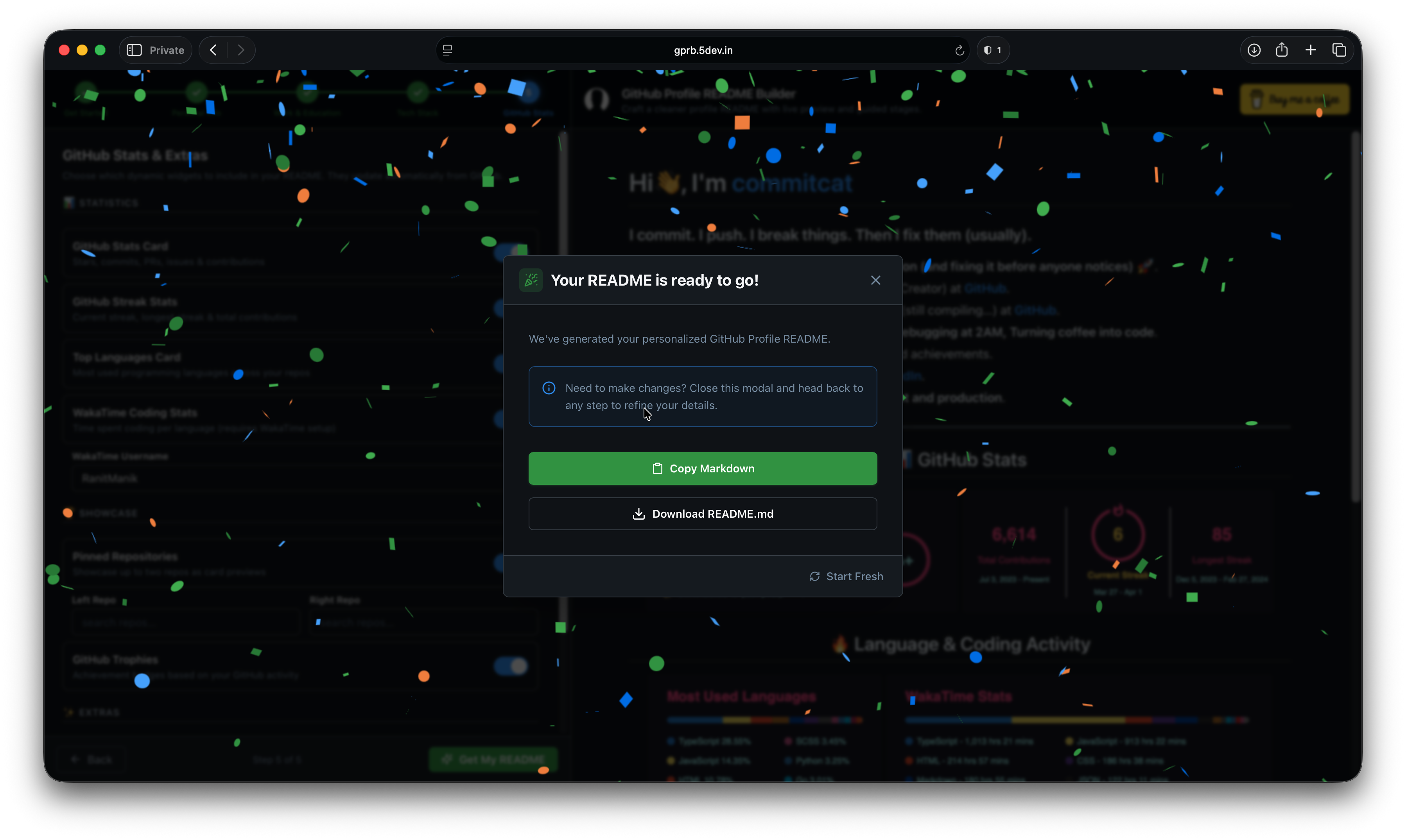 GitHub Profile README Builder gallery image