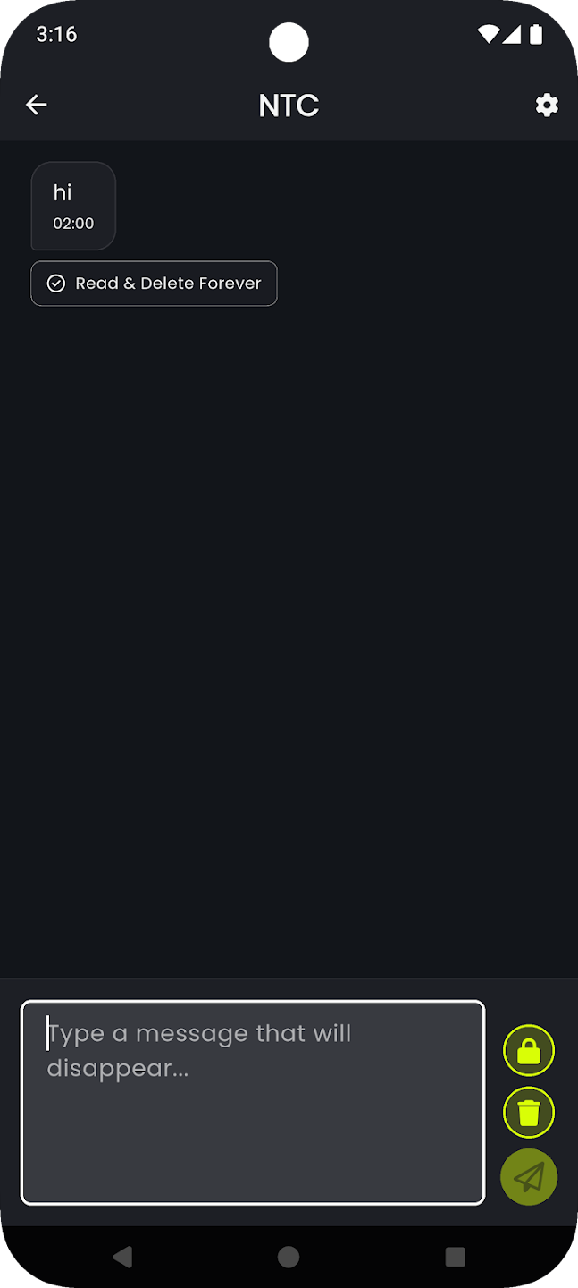 No Trace Chat - Screenshot 3 showing product features and functionality