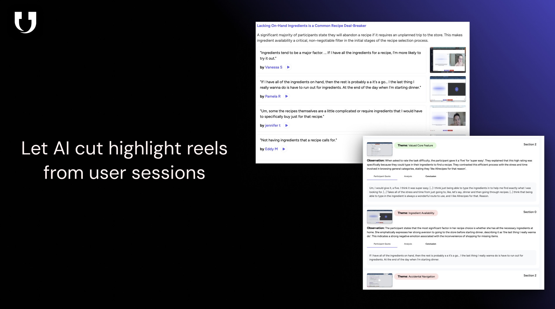 Userology AI - Screenshot 3 showing product features and functionality
