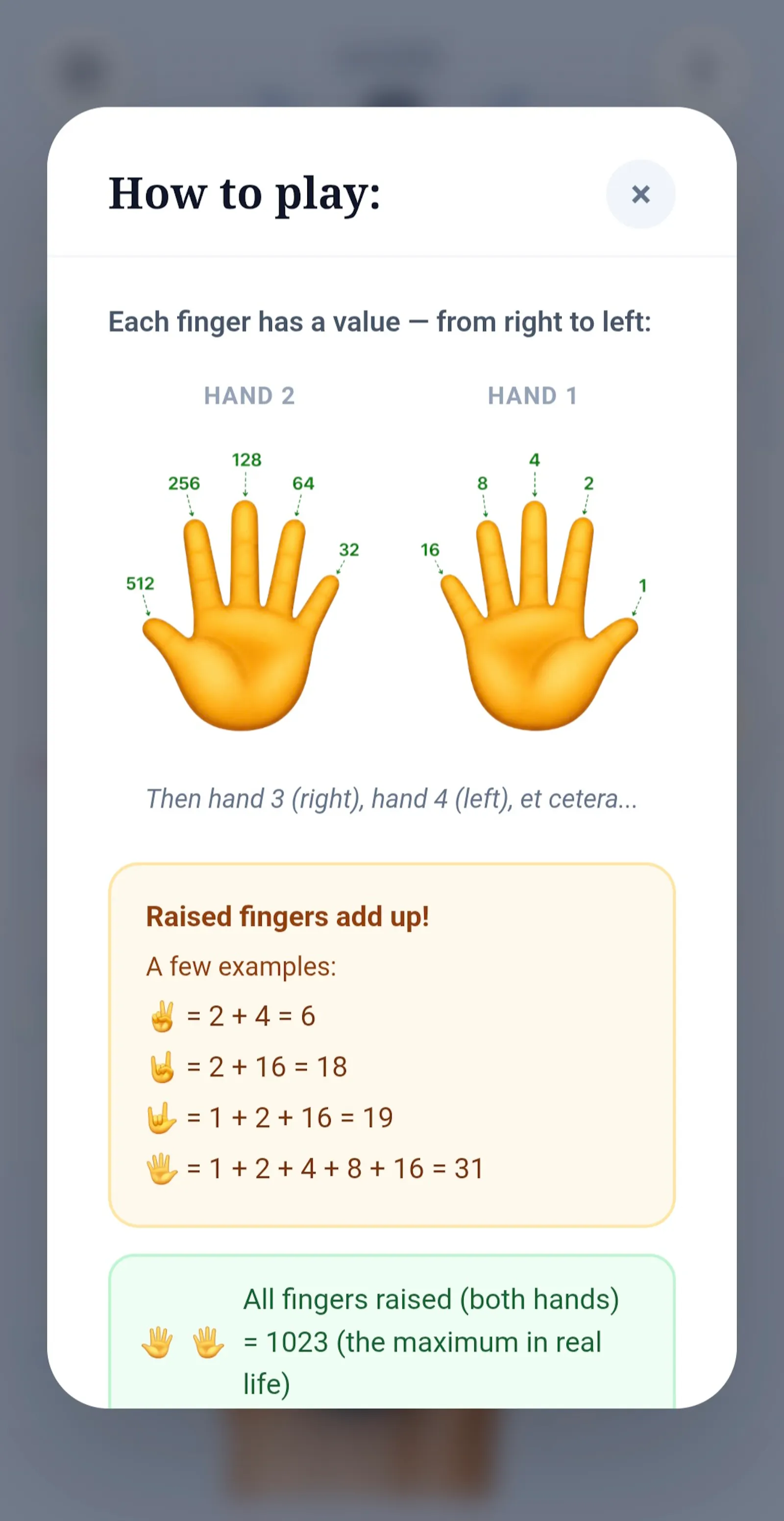 1023 – Binary Finger Game screenshot 2