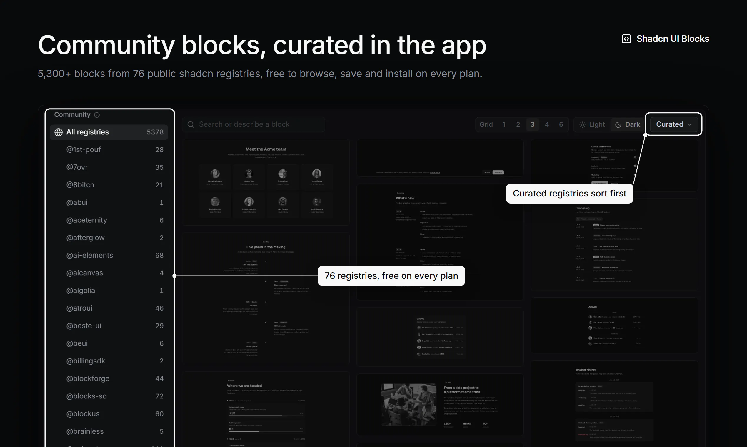 Shadcn UI Blocks 2.0 gallery image