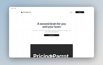 PriceParrot dashboard displaying real-time competitor pricing analysis and industry-wide trend insights