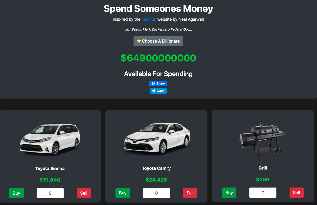 Spend a Billionaires Money