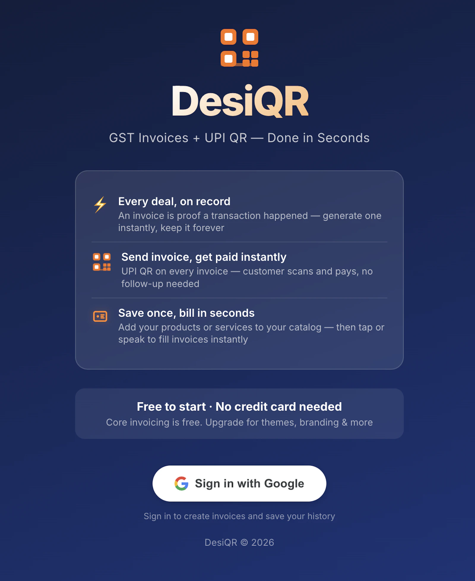 DesiQR screenshot 1