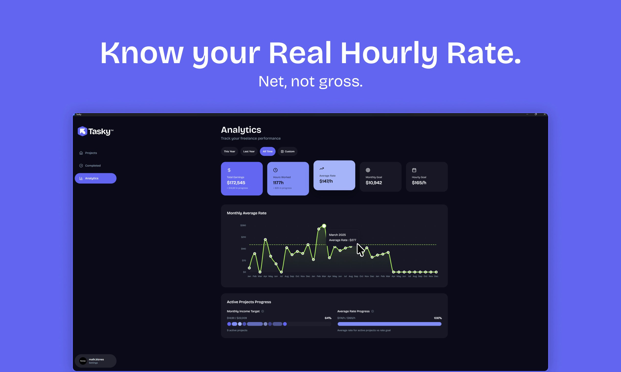 Tasky — Freelancer Time Tracker gallery image