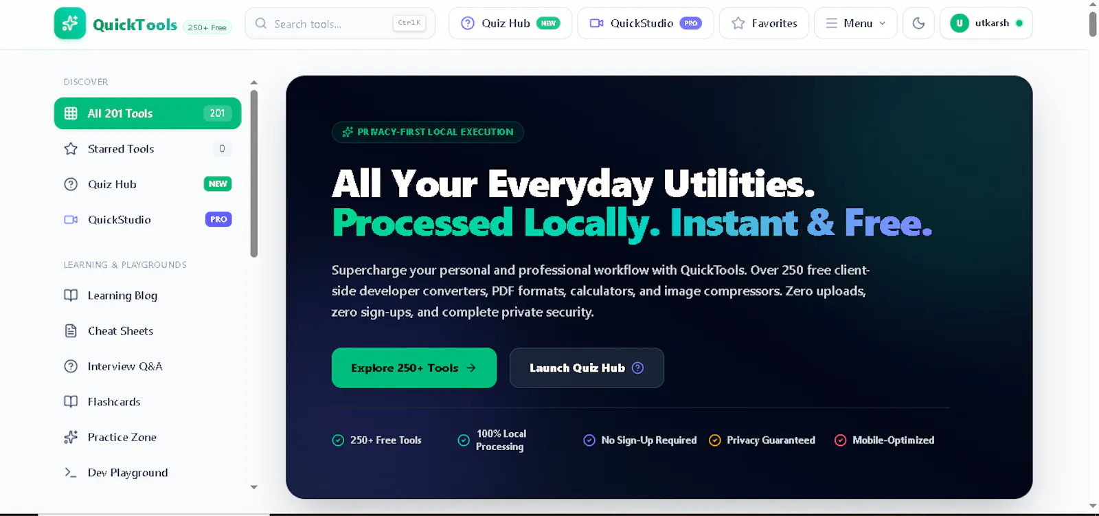 QuickTools screenshot 1