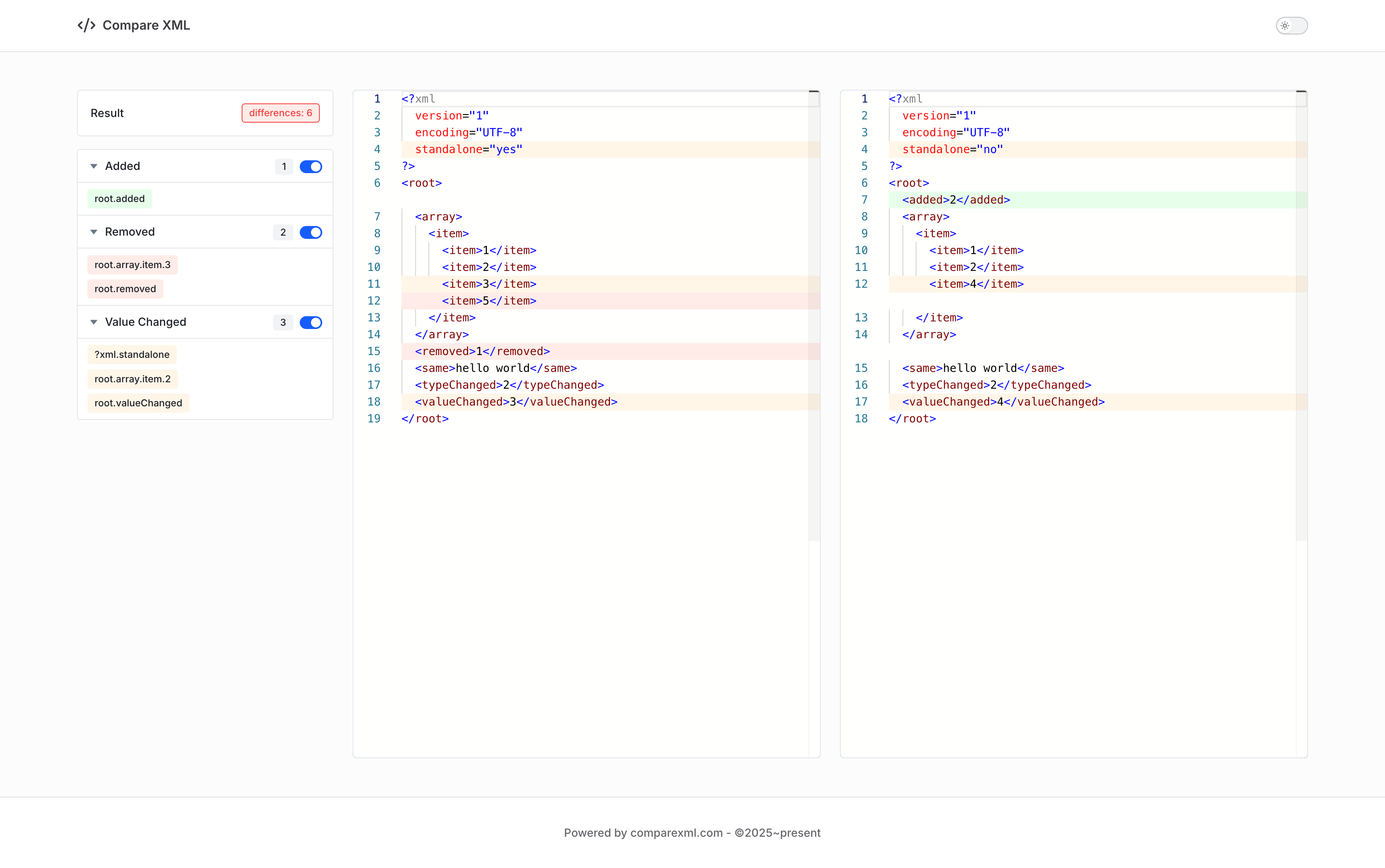Média Comparez XML - Difficulté de données XML en ligne 2