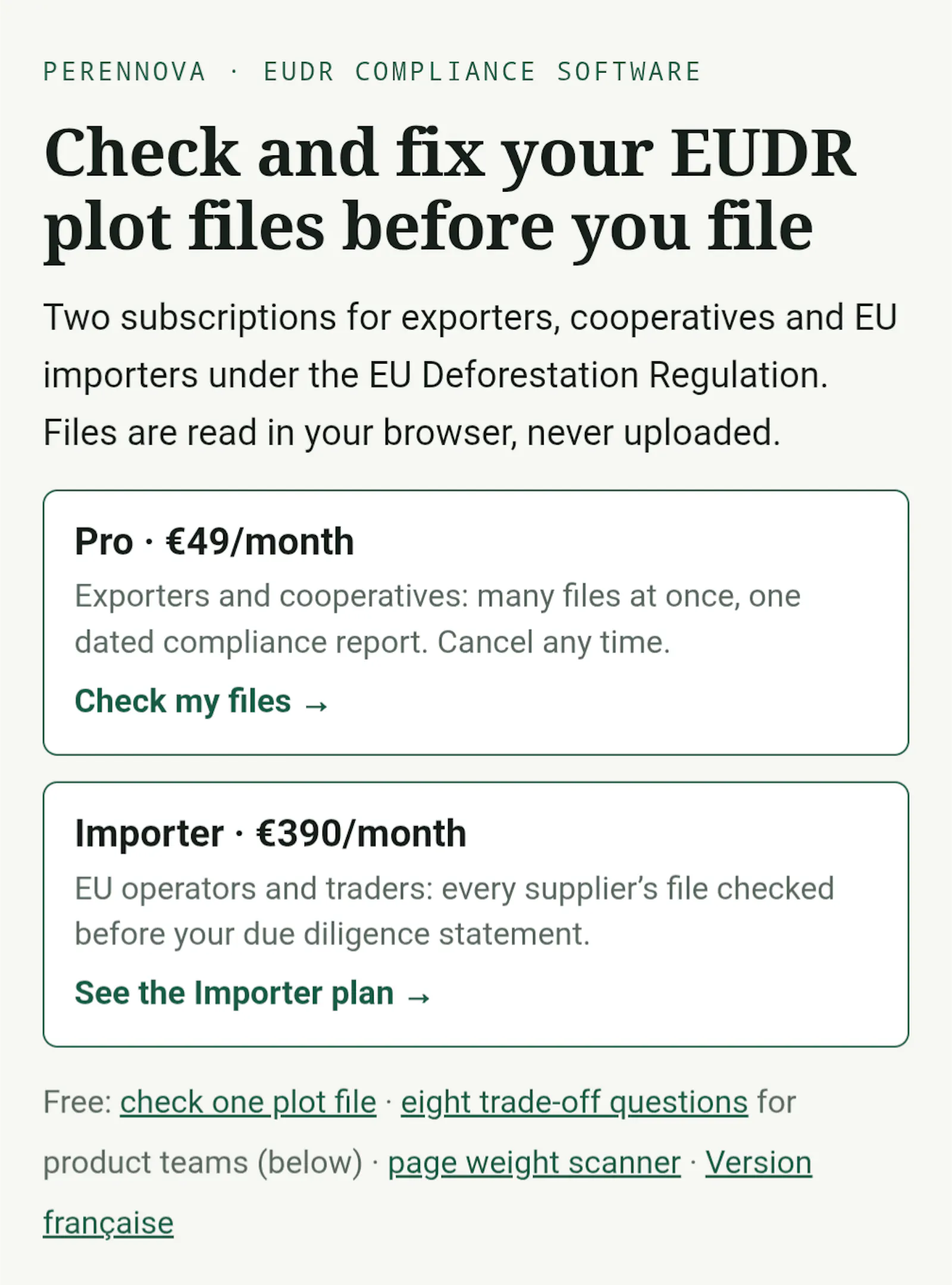 Perennova EUDR Plot File Checker screenshot 1