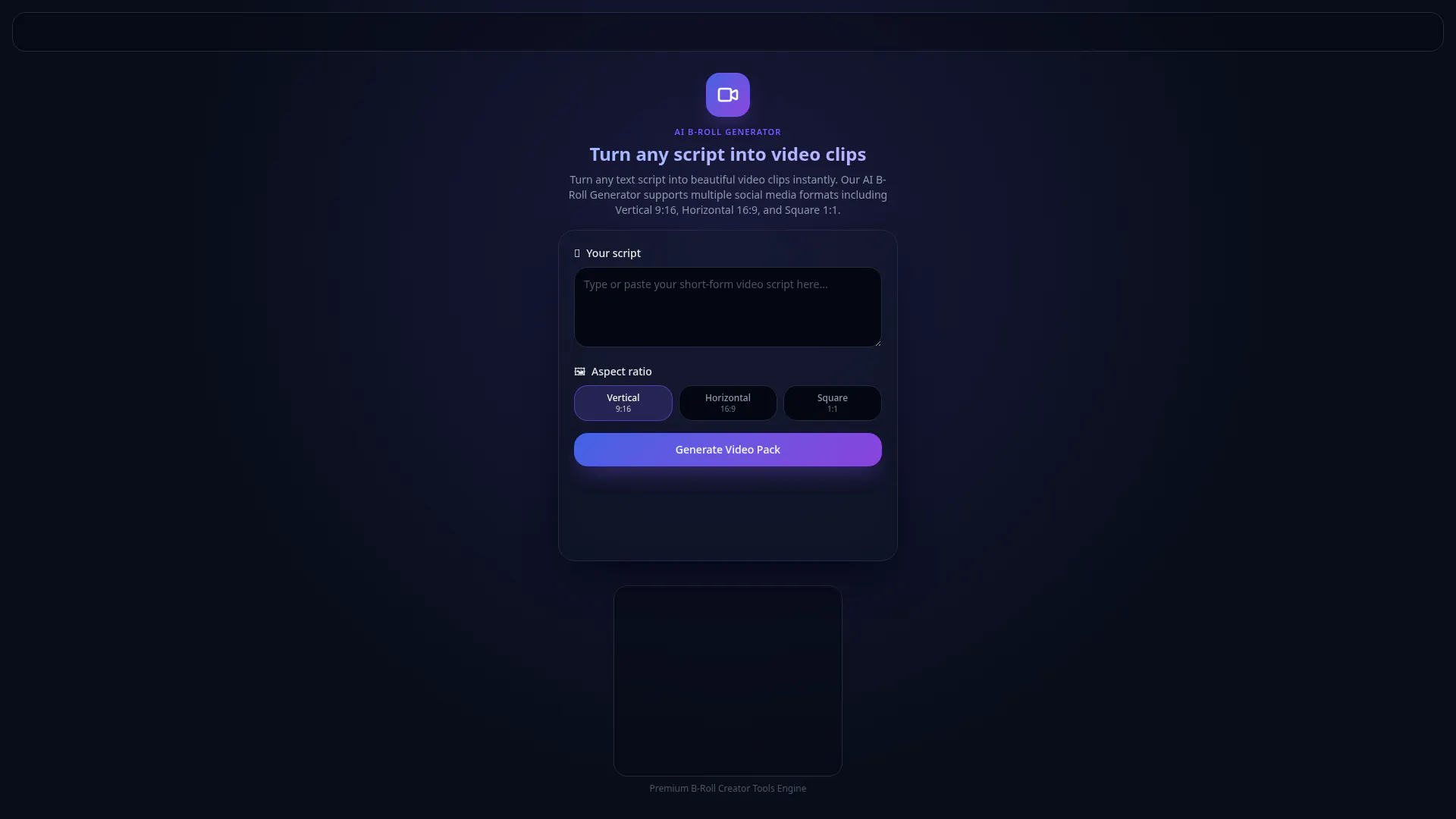 Script to Video Clips Generator gallery image