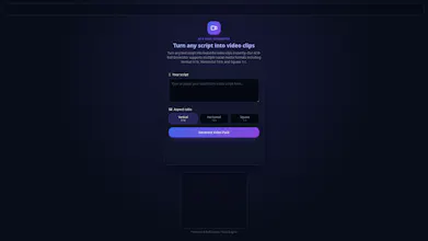 Script to Video Clips Generator gallery image