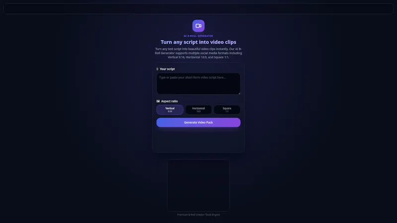 Script to Video Clips Generator screenshot 1