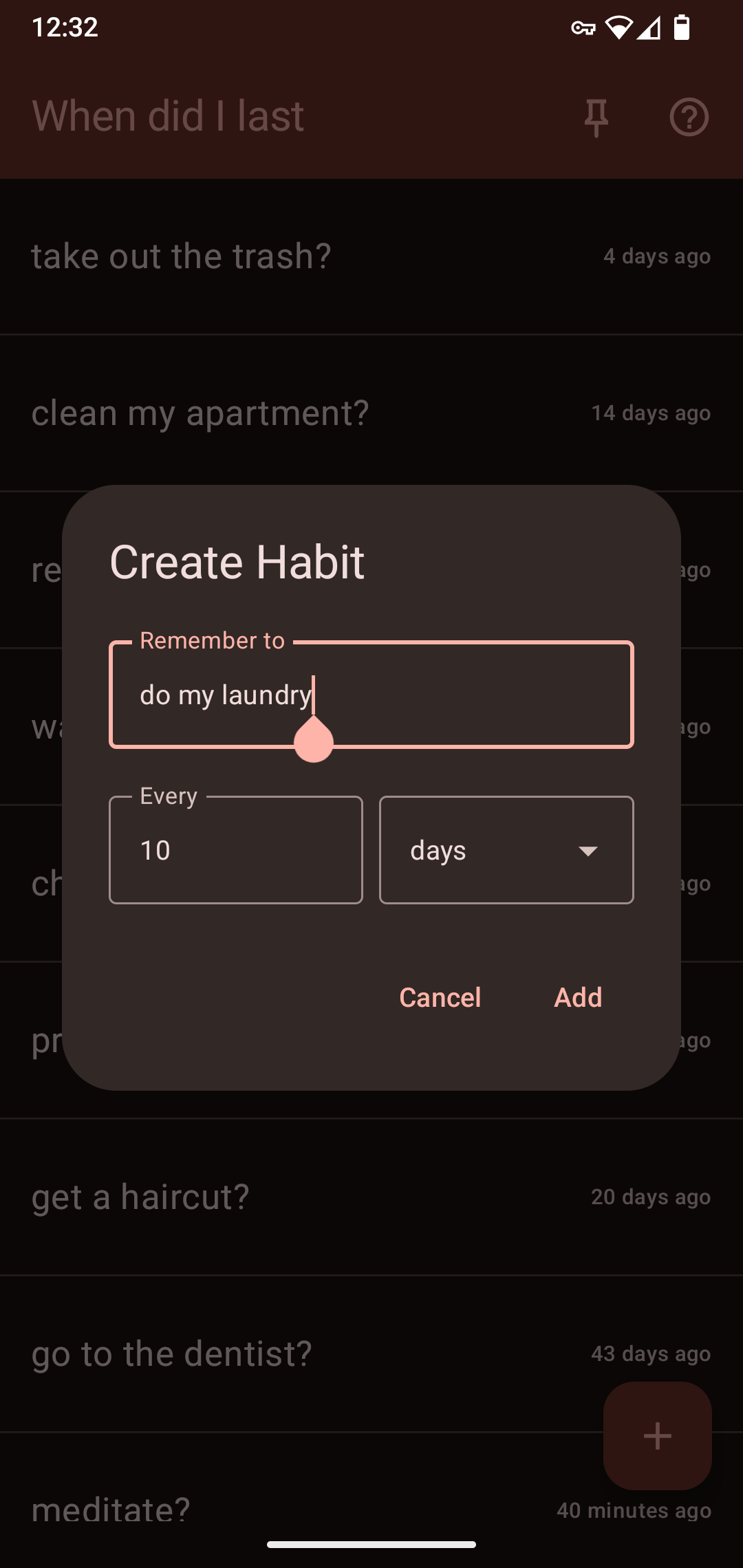 WhenDidILast - Screenshot 4 showing product features and functionality