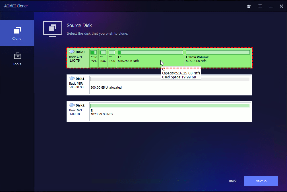 Média Cloner Aomei - Meilleur logiciel de clonage de disque dur pour PC Windows 3