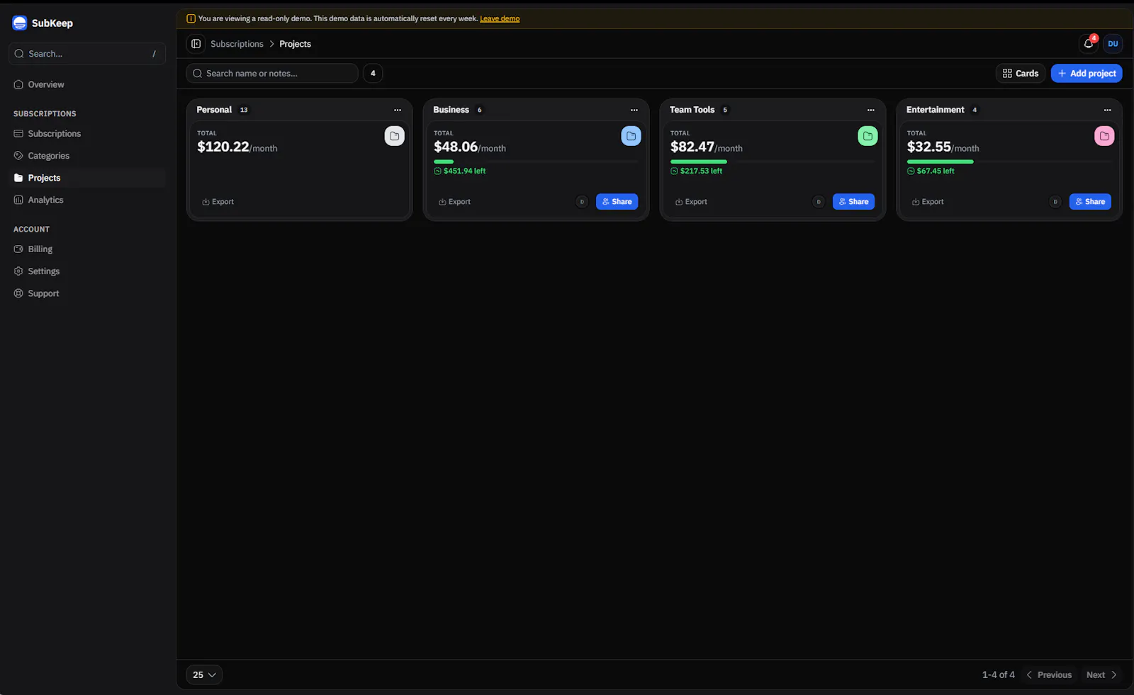 SubKeep screenshot 5