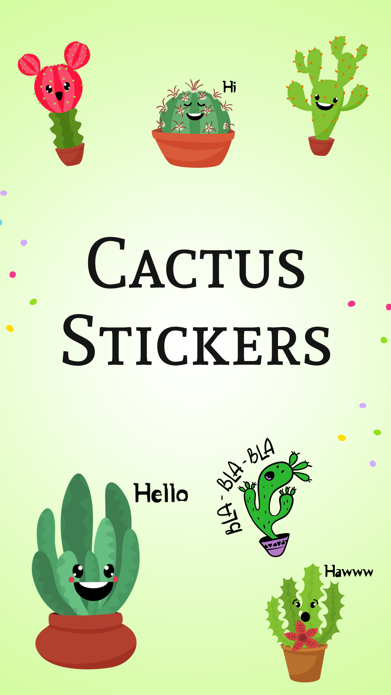 Animated Cactus Emoticons for iMessage gallery image