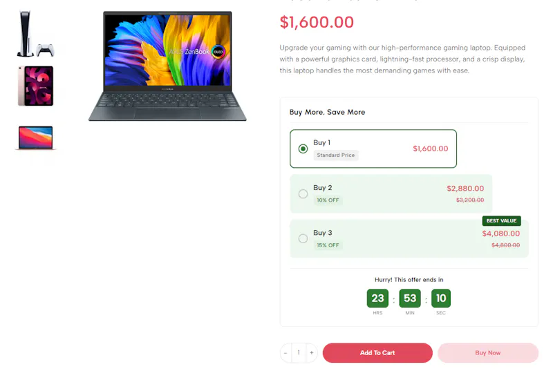 Bundle discount for woocommerce screenshot 3